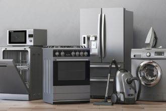 Home appliances. Household kitchen technics in appartments.